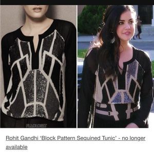 ISO!!! Rohit Gandhi Block Pattern Sequined Tunic w